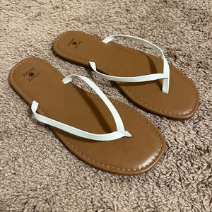 White Flip Flops/ Sandals